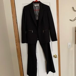 Pinstripe pants suit